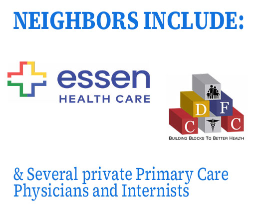 Neighbors include Essen Health Care